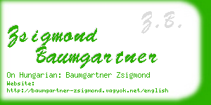 zsigmond baumgartner business card